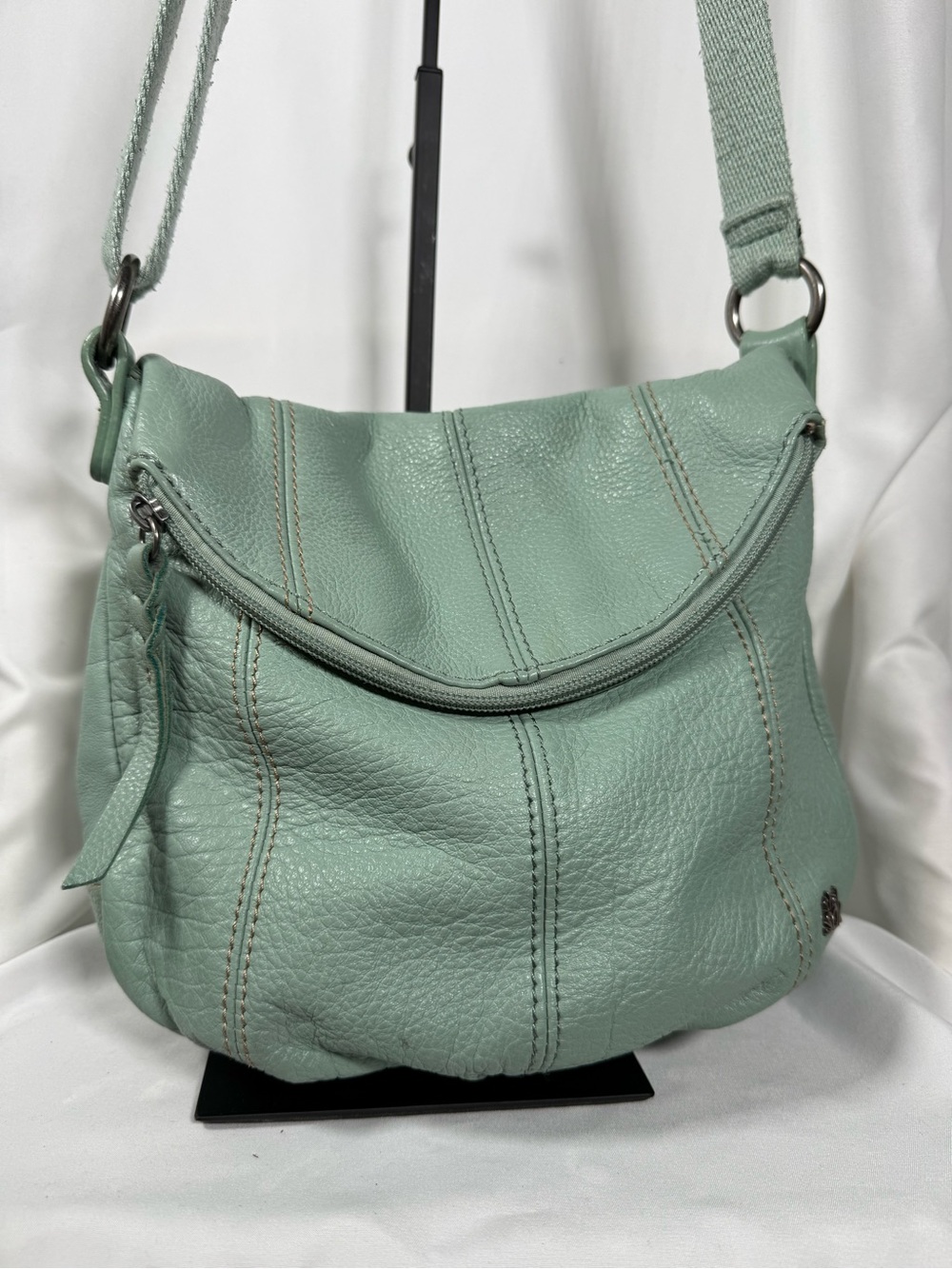The Sak Mint Green Leather Crossbody Bag